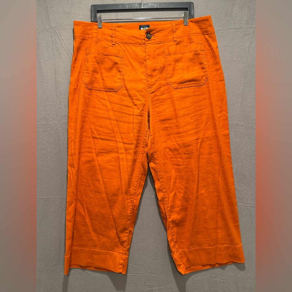 Anthropologie Maeve Vibrant Orange Colette Trousers
